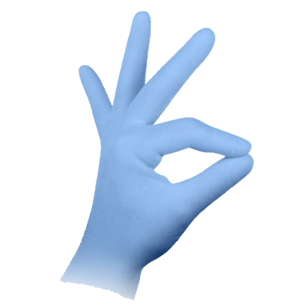 MEDICOM® SafeBasics™ True Fit Thin™ Gants en nitrile texturés sans poudre - Grand (300) Bleu