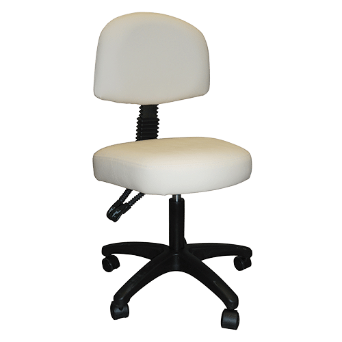 SILHOUET-TONE® TABOURET ARRONDI AVEC DOSSIER AJUSTABLE - PIED EN PLASTIQUE