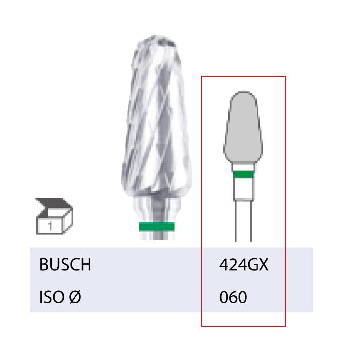 [2424GX060] **BUSCH® Fraise en carbure de tungstène  - Denture croisée grosse
