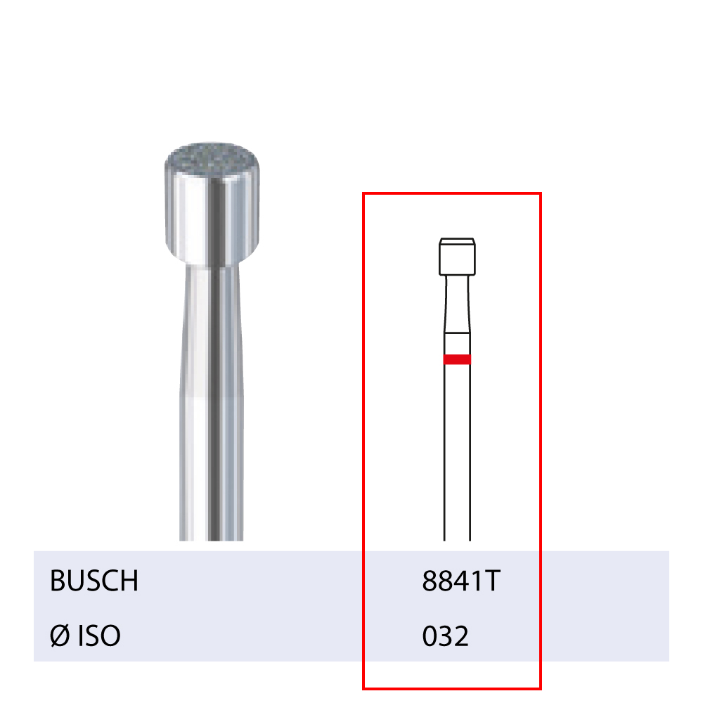 [28841T032] BUSCH® Fraise en diamant - Grain fin (Top Grip)
