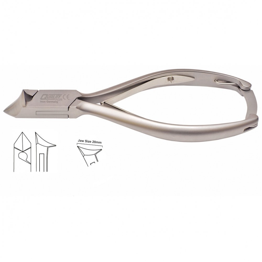 QUALITY PLUS® - Pince à ongles à double ressort - Mors oblique double