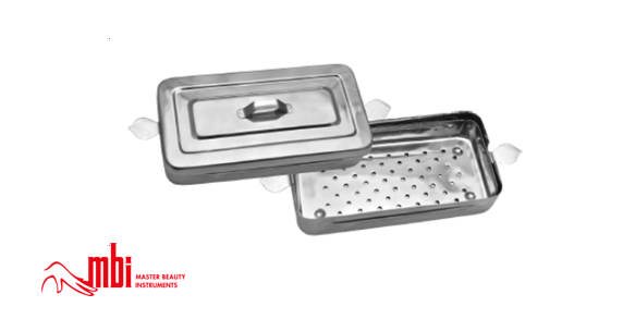 MBI® Bassin de trempage inox. pour instruments avec couvercle (8" x 4" x 2.5")