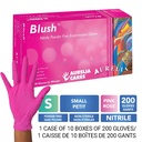 AURELIA® Blush® Powder Free Nitrile Gloves - Small (200) Pink - (Case of 10 pk.)