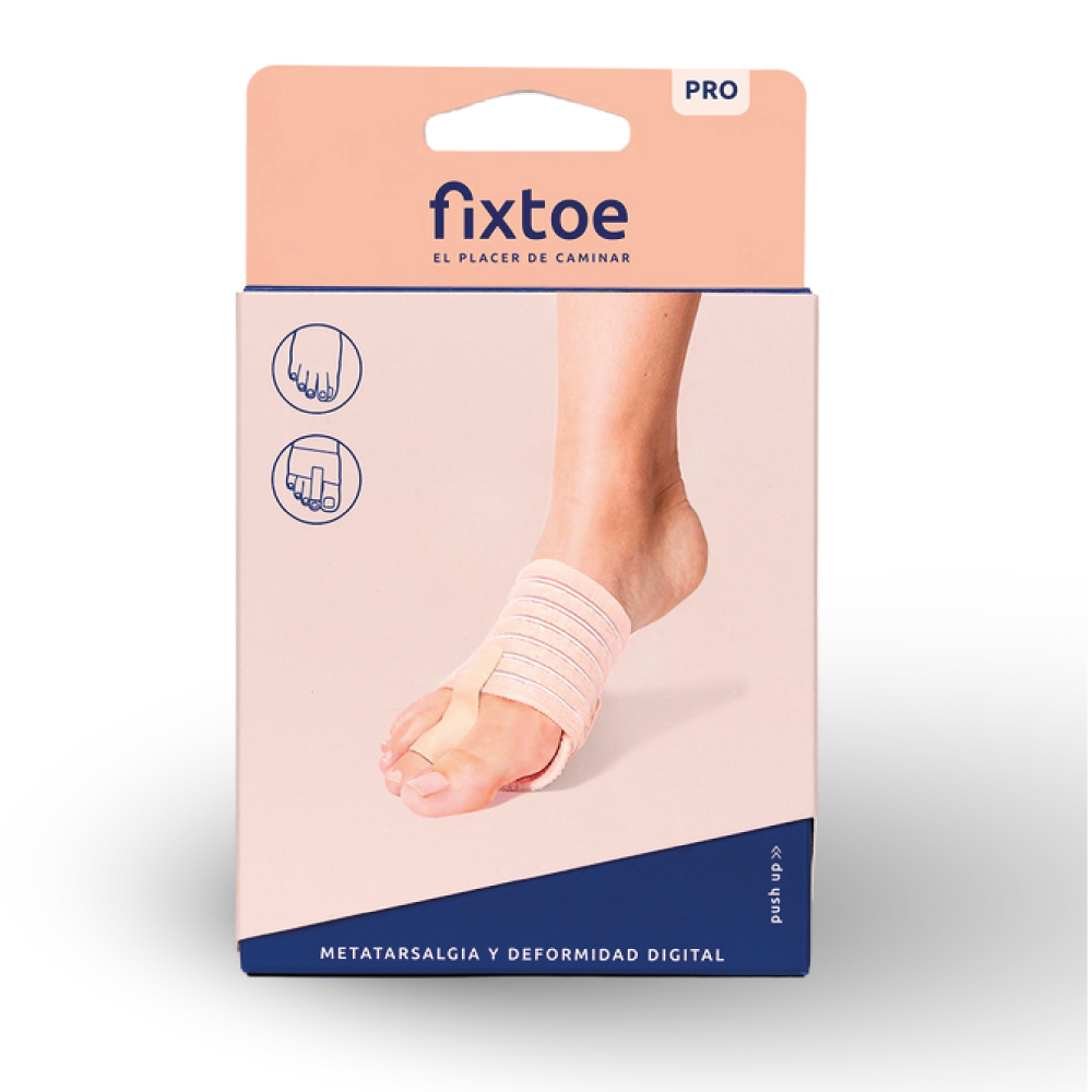 [FXTOPRO-BEIGE] FIXTOE PRO - Protecteur et redresseur pour déformation des orteils - Taille Unique - Beige