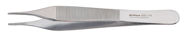 [1V96-118SS] MILTEX® Pince à pansements Adson - Délicate et dentelée - 4¾ pouces