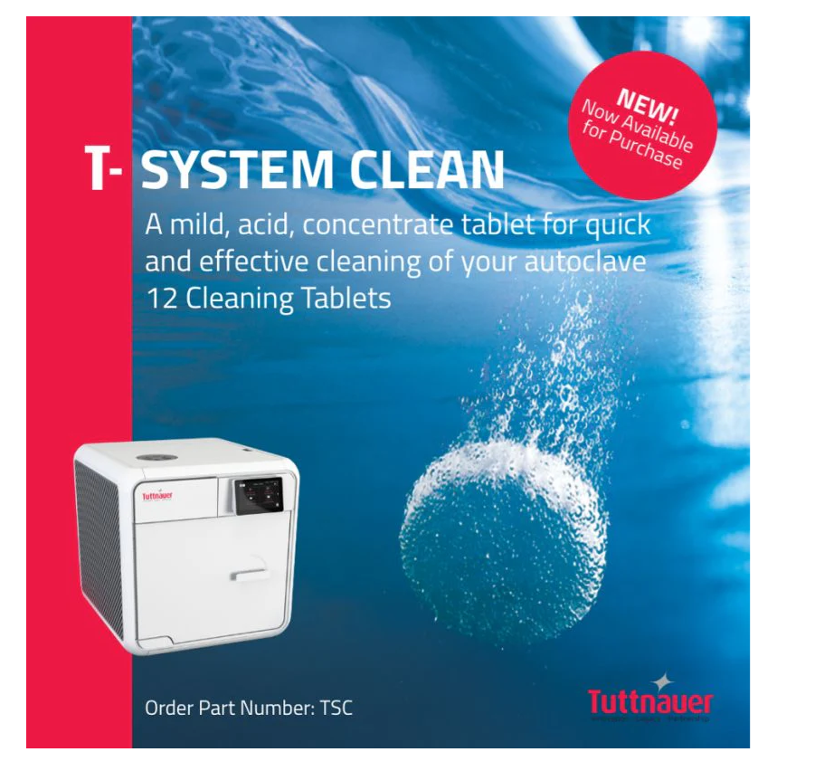 TUTTNAUER T-System Clean Tablets boxe of 12 (TCS-1) - for T-Edge