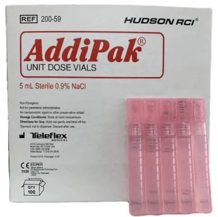 [465100-5] ADDIPAK® Sodium Chloride  Solution (NaCl) 0.9% 5ml (100 / pkg)