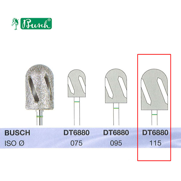 [2DT6880115] BUSCH®Fraise en diamant - Gros grain (DiaTWISTER)
