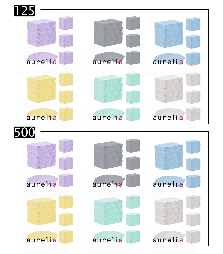 [52005-1] AURELIA® Bibs (3-ply) 2 ply of tissue & 1 ply poly  (White, 125)