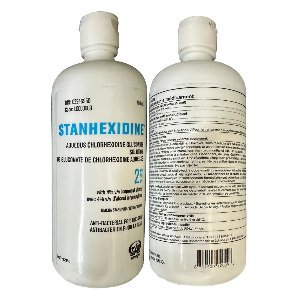  2% aqueous chlorhexidine gluconate 450 ml