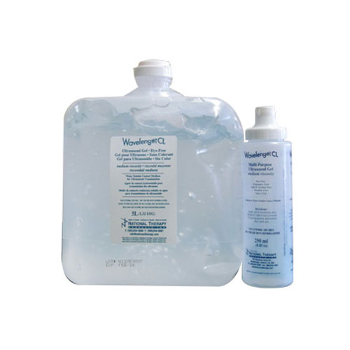 WAVELENGTH® Gel pour Ultrasons tout usage Clair (5 L + Bouteille vide de 250 ml)