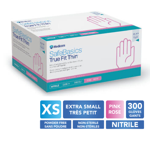 MEDICOM® SafeBasics™ True Fit Thin™ Powder Free Textured Nitrile Gloves - (300) 