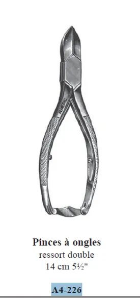 ALMEDIC®Pinces à ongles ressort double 14cm 5½"
