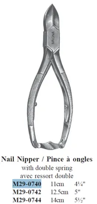 ALMEDIC® Double-spring nail nipper, 11 cm (4¼")