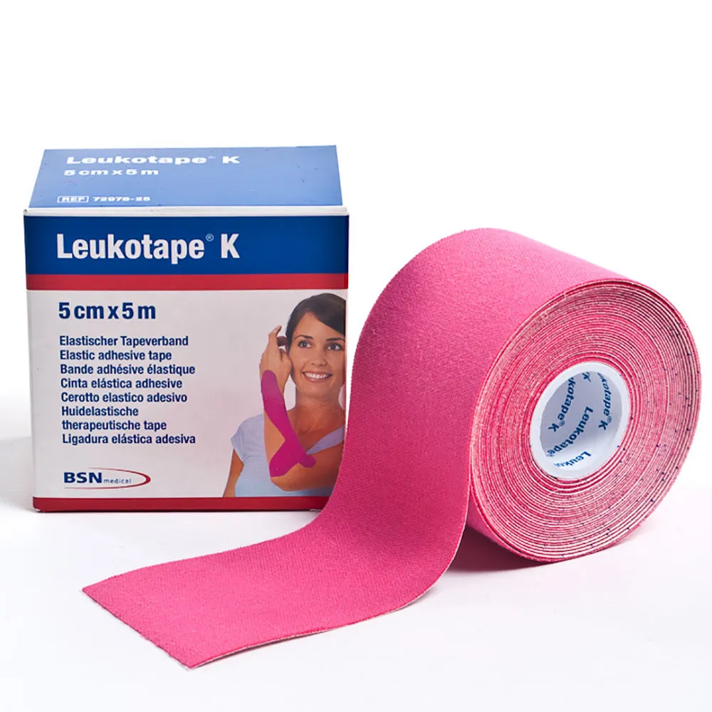 [72978] BSN® LEUKOTAPE® K - Bande adhésive élastique (5 cm x 5 m) Rose
