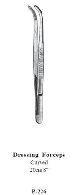 ALMEDIC® Dressing forceps, curved 8''