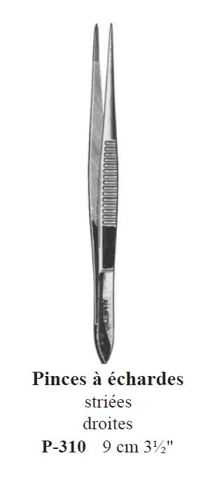 ALMEDIC® Pince à échardes droite striées  - Magna - 9 cm 3 1/2