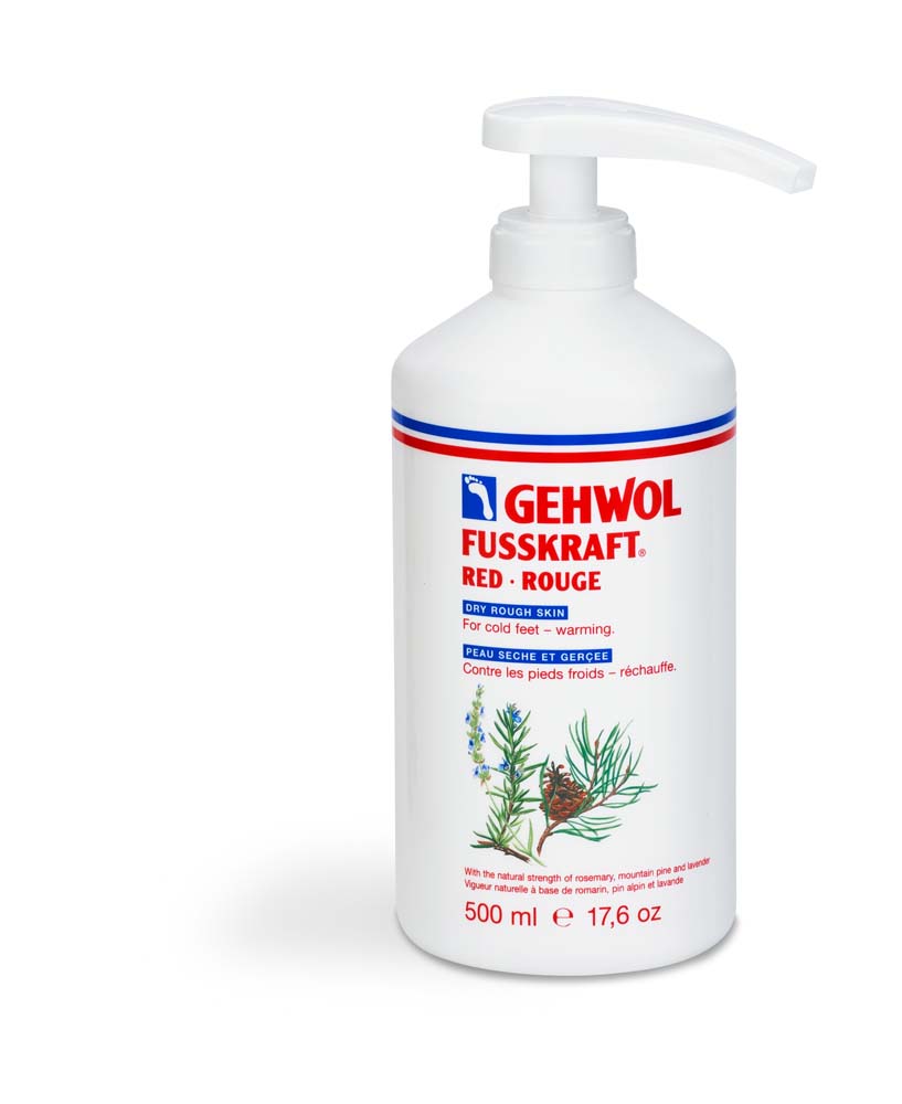 GEHWOL® FUSSKRAFT® Rouge - peau sèche et gercée (avec pompe) 500 ml