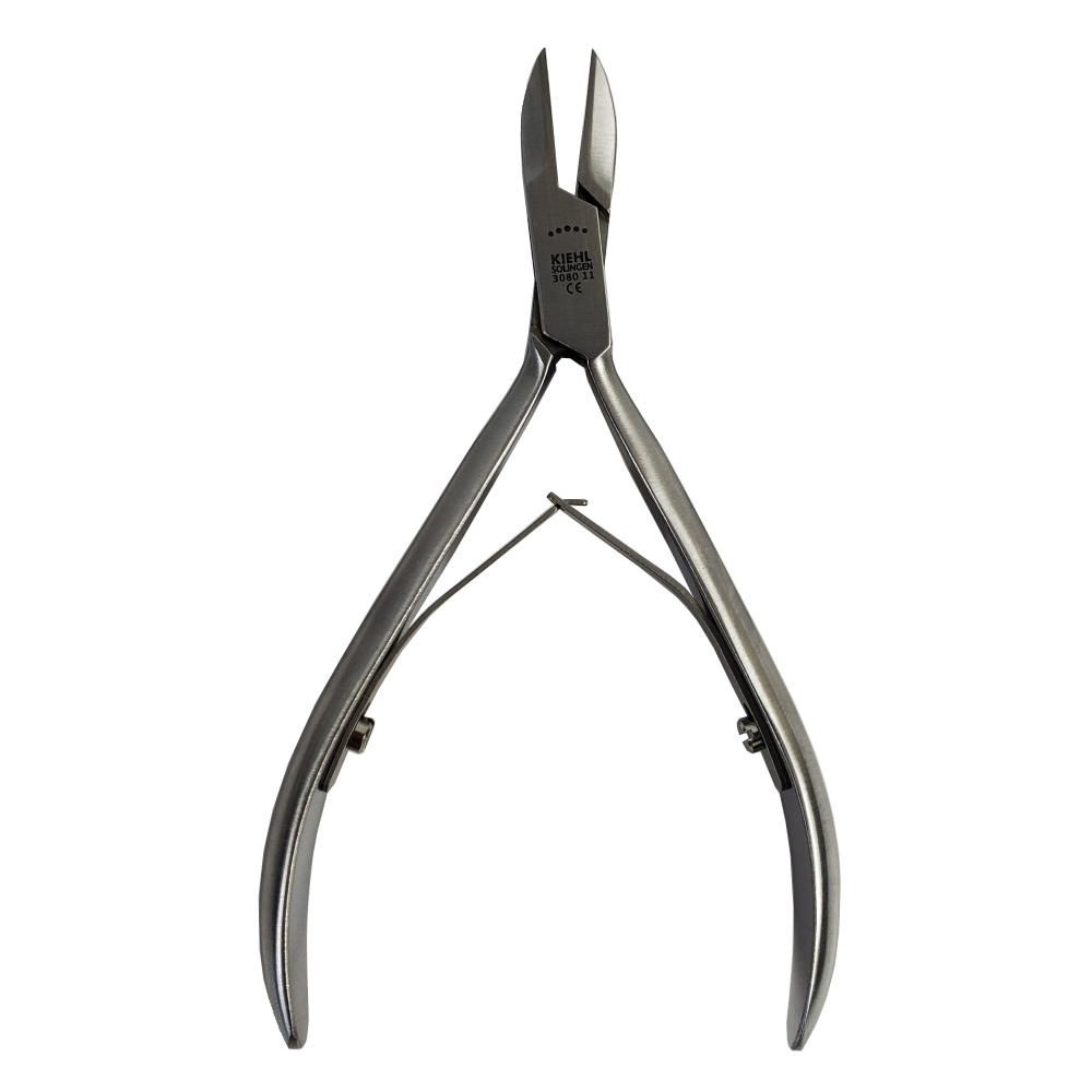 [13080-11CM INOX] KIEHL® Pince à ongles à double ressort - mors droits biseautés - 11 cm