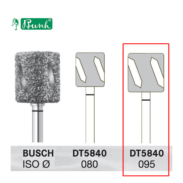 [2DT5840095] BUSCH® Fraise en diamant - Grain super gros (DiaTWISTER)