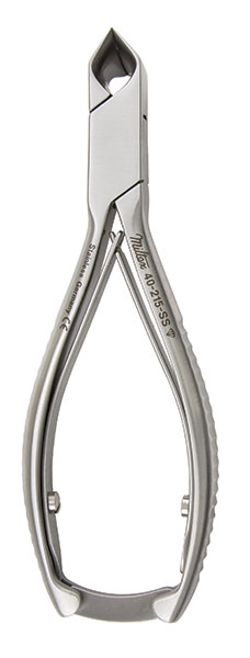 [140215SS] MILTEX® Pince à ongles à double ressort - Mors concaves et obliques - 5½ pouces