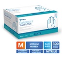 [5MED1185C MOYEN-BLEU] MEDICOM® SafeBasics™ True Fit Thin™ Powder Free Textured Nitrile Gloves - Medium (300) Blue