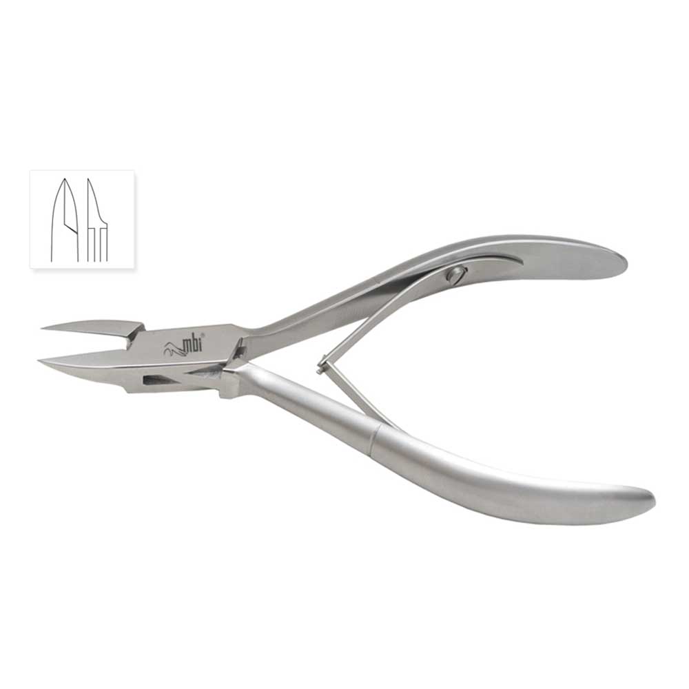 [1MBI-214] MBI® Pince à ongles à double ressort - mors droit 4½'' 
