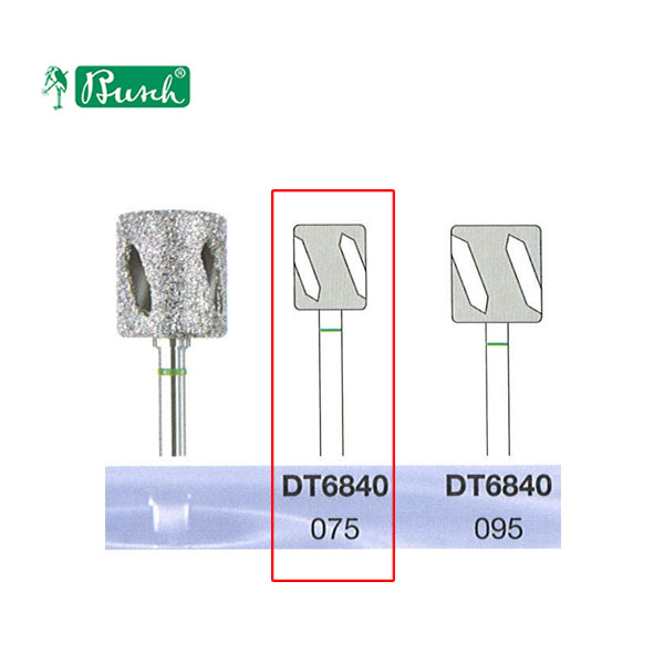 [2DT6840075] BUSCH® Fraise en diamant - Gros grain (DiaTWISTER)