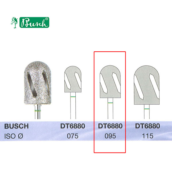 [2DT6880095] BUSCH® Fraise en diamant - Gros grain (DiaTWISTER)
