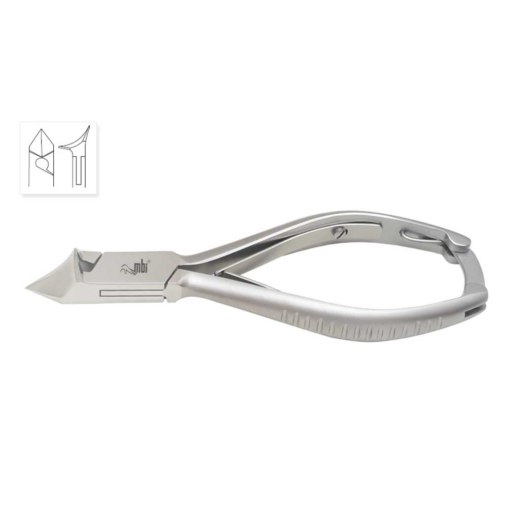 MBI® Pince à ongles à double ressort - mors oblique & concave 4.75''
