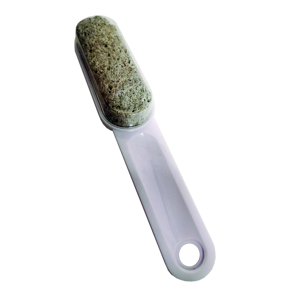 Natural pumice stone/plastic handle