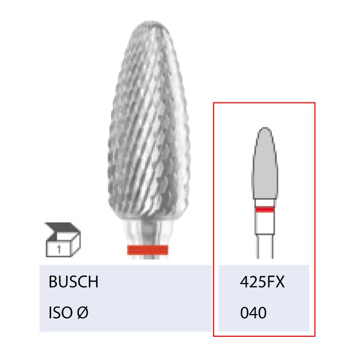 [2425FX040] °BUSCH® Fraise en carbure - Denture croisée fine