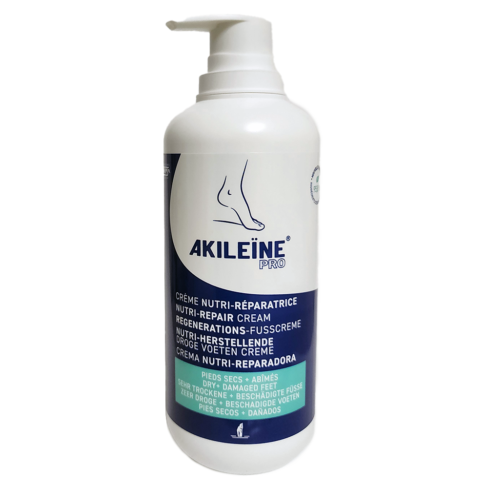 AKILÉÏNE® Crème Nutri-Réparatrice pieds très secs  (avec pompe) 500 ml