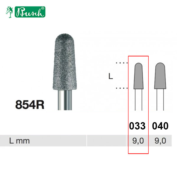 [2854R033] BUSCH® Diamond Bur - Medium Grit