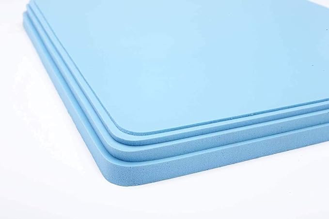 PPT/Poron - 1/8''X 12''X54" Lisse/Poreux - Bleu