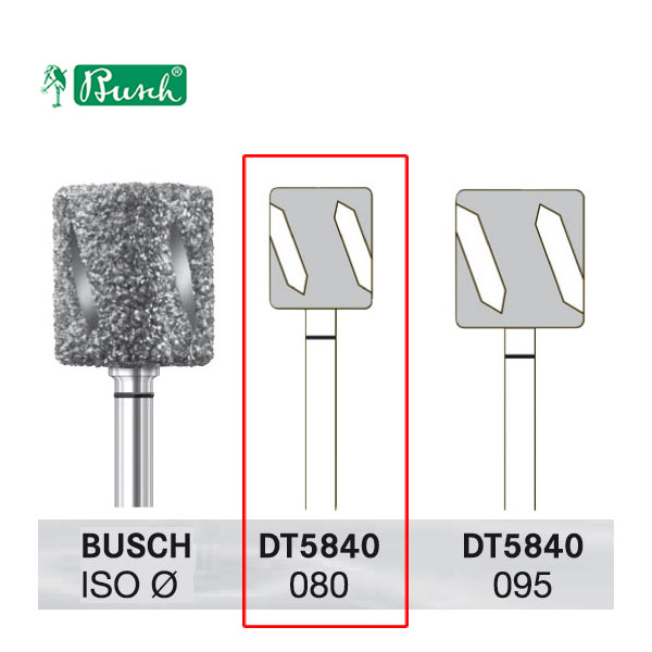 [2DT5840080] BUSCH® Fraise en diamant- Grain super gros (DiaTWISTER)