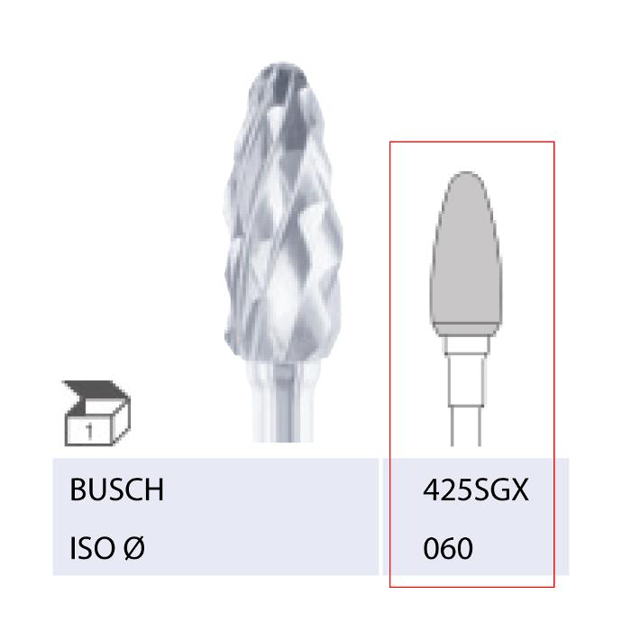 [2425SGX060] BUSCH® Fraise en carbure de tungstène - Denture croisée très grosse