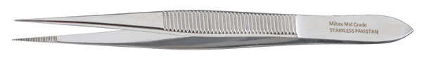 MILTEX® Pince à échardes fine dentelée (4½ pouces) Droite