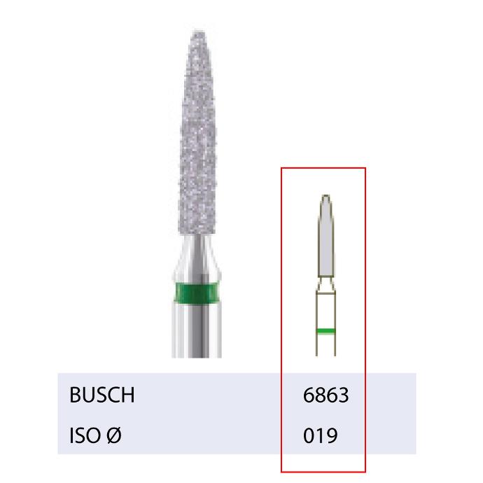 BUSCH® Diamond bur - Coarse grit