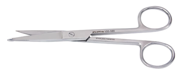 [1V95-560] MILTEX® VANTAGE® Ciseaux droits à bandage Knowles (5½ pouces) à bouts ronds et pointus
