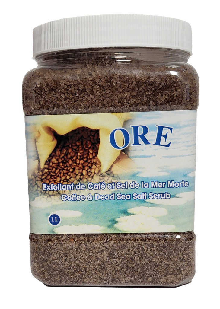 [OR722101-1L] ORE® Exfoliant de café et sel de la Mer Morte (gommage)