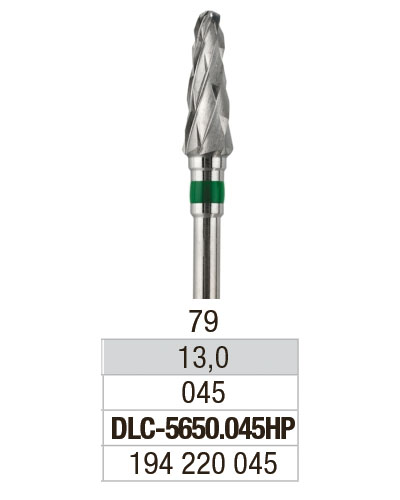 [2E5650045] EDENTA® Fraise conique en carbure de tungstène - denture croisée grosse (bague verte)