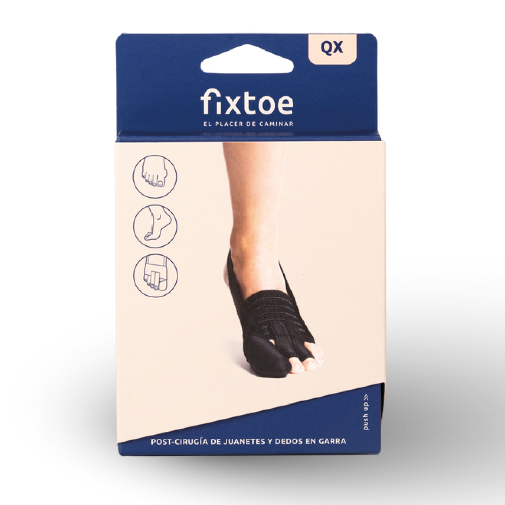 [FXTOQX] FIXTOE QX - Stabilisateur Post-Chirurgical pour Hallux Valgus & autres - Taille Unique - Noir