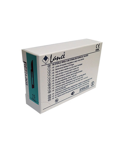 [1500015] LANCE® Lames en acier inoxydable (100) Nº15