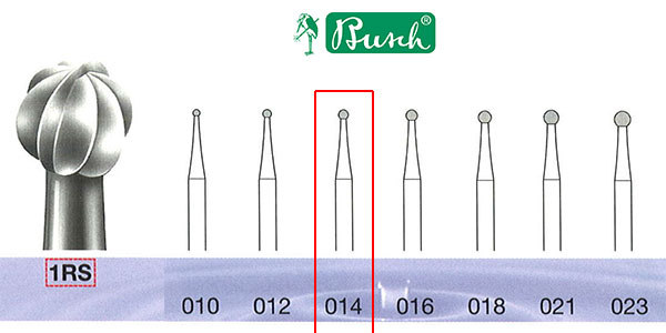 [21RS014] *BUSCH® Fraise en acier inoxydable (sphérique)