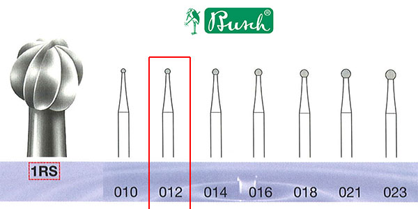 [21RS012] *BUSCH® Fraise en acier inoxydable (sphérique)