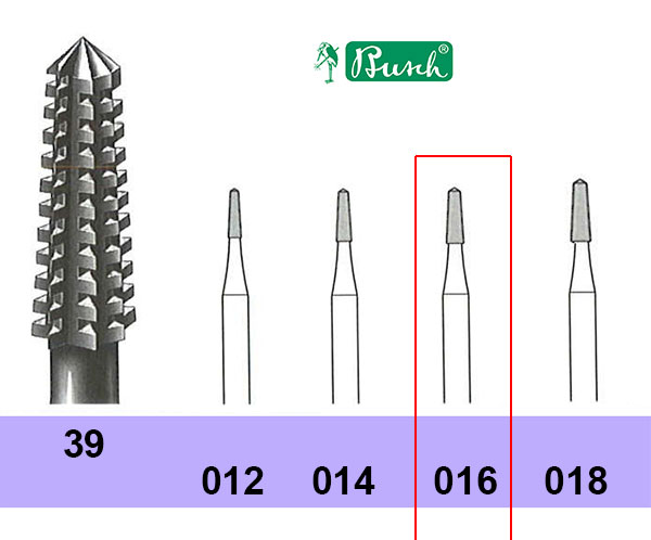 [239RS016] BUSCH® Stainless Steel Bur (cone)