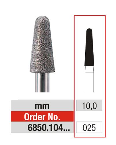 [2E6850025] EDENTA® Rounded conical shaped diamond bur - coarse grit