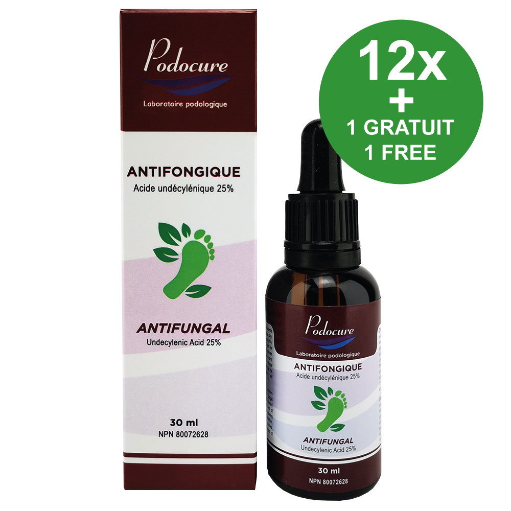 [4332-12] PODOCURE® Antifongique en goutte - PROMO 12 unités + 1 GRATUIT (30 ml)